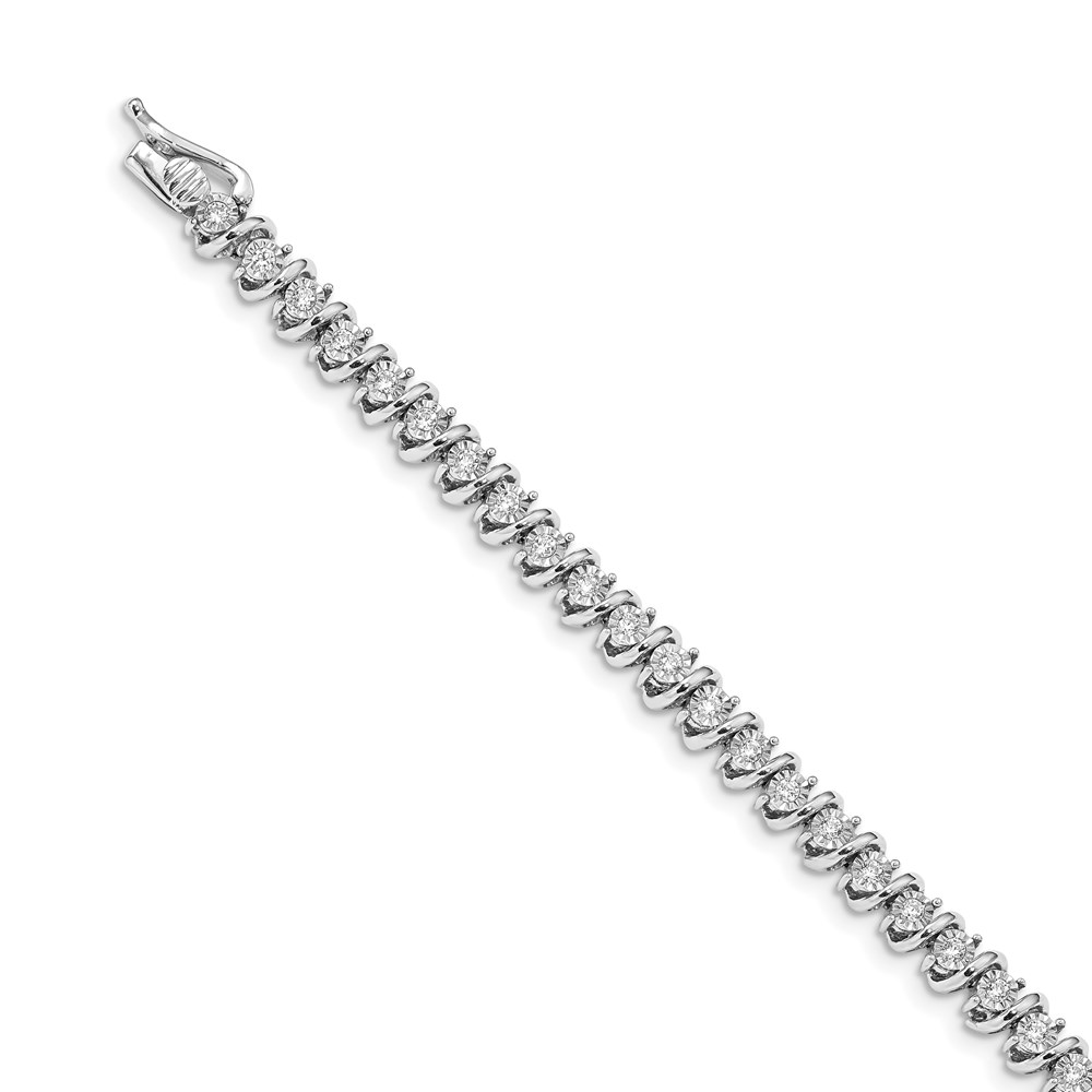 14K White Gold bracelet Lab Grown Diamond SI1 SI2, G H I,