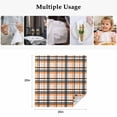 thumbnail image 4 of Orange Black Plaid Cloth Napkins, Farmhouse Orange Black Checkered Washable and Reusable Dinner Napkins Set of 4, Table Napkin for Kitchen Party Birthday Wedding Hotel Housewarming 20"x20", 4 of 8