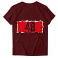thumbnail image 2 of Fiudx Ofertas Flash Artículos En Oferta Blusa de Manga Corta con Estampado de Moda para Mujer, Divertida Camiseta con Cuello Redondo, 2 of 3