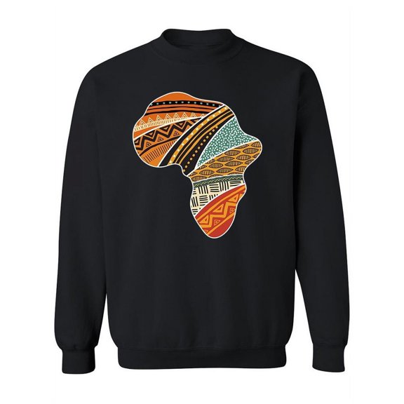 African Map Traditional Pattern Sweatshirt Women -Image by Shutterstock, Female XX-Large