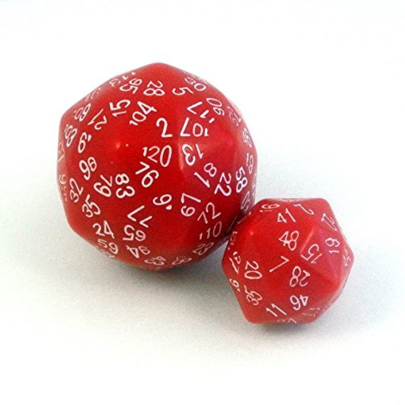 120sided and 48sided Dice in Red