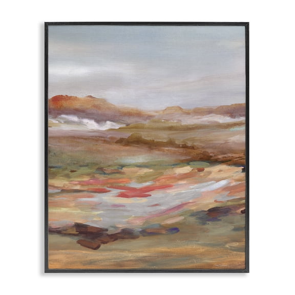 Stupell Industries Dynamic Abstract Desert Landscape & Nature Painting Black Framed Art Print Wall Art, 11 x 14