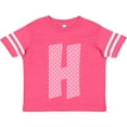 thumbnail image 3 of Inktastic Pink and White Polka Dots Letter H Boys or Girls Toddler T-Shirt, 3 of 5