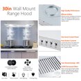 thumbnail image 3 of Aoile 30 inch Under Cabinet Range Hood with 3 Speed Exhaust Fan, Reusable Filter, LED Lights, 300 CFM Stainless Steel Range Hoods for Kitchen, Silver, 3 of 7