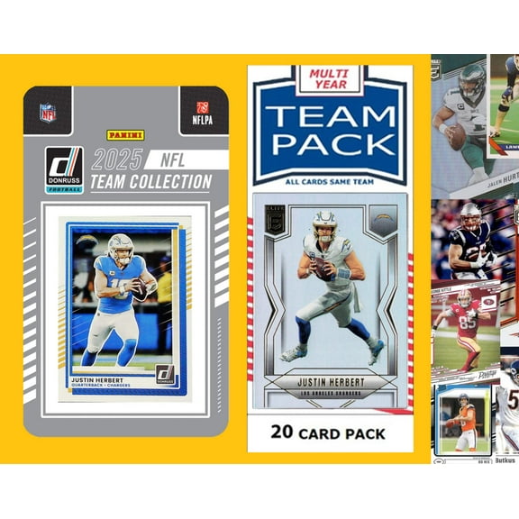 2025 Donruss Factory Team Set 20 Cards Los Angeles Chargers Herbert