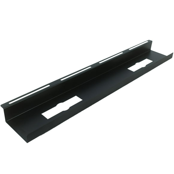 MotionGrey Under Desk Cord Management Cable Tray Organizer for Work Computer Tables, Home and Office Sit-Stand Desks - Black Color