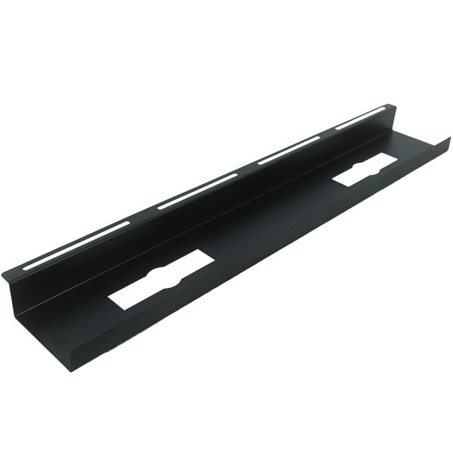 MotionGrey Under Desk Cord Management Cable Tray Organizer for Work Computer Tables, Home and Office Sit-Stand Desks - Black Color