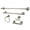 Brushed Nickel, variant on Kingston Brass Bathroom Accessory Combo Set, Oil Rubbed Bronze, 5-Piece