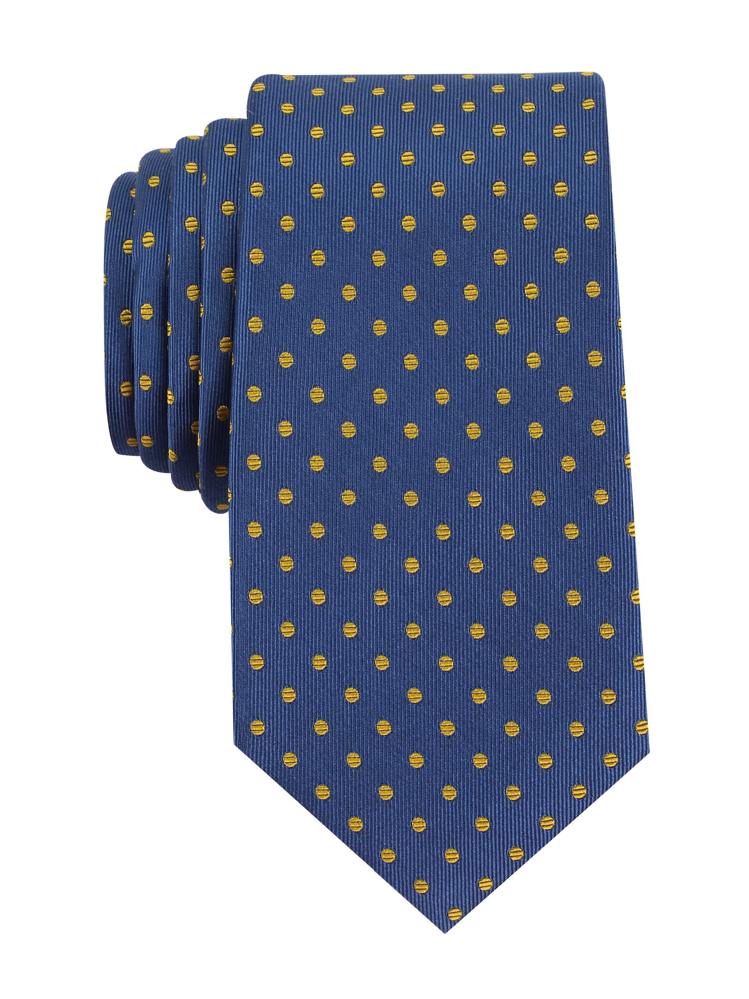 Nautica Mens Solid Slim Self-tied Necktie One Size Blue 