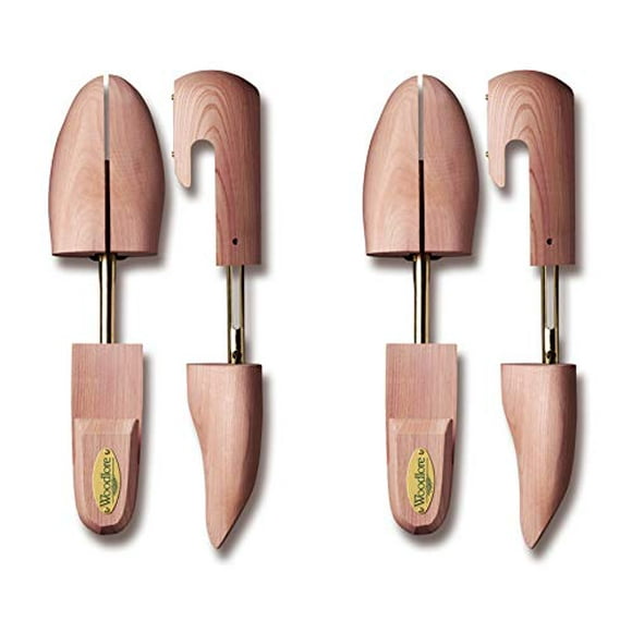 Woodlore Shoe Trees for Men 2-Pack Men's Combination Aromatic Red Cedar Shoe Trees (for Two Pairs of Shoes) Made in The USA (X-Large / 12-14, Cedar)