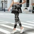 thumbnail image 2 of SCRAWLGOD American Tribal Black White Women's Skirted Leggings with Pocket Breathable Moisture-Wicking Running Tennis Skirted Leggings Stylish Elastic Yoga Pickleball Skirts, XL, 2 of 7