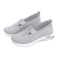 thumbnail image 2 of AUDeals Womens Breathable Orthopedic Slip On Tennis Shoes Arch Support Anti Skid Walking Sneakers (Grey, 9.5), 2 of 9