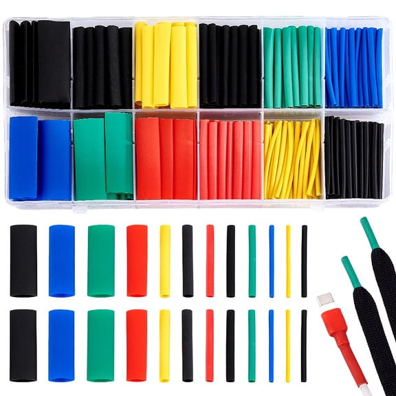 280pcs Aglet Repair Kit 1.7 inch Heat Shrink Tubing 3~17mm Wide Shoe Lace Ends Repair Aglet Tips Shoelace Tips Colorful Rope