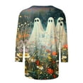 thumbnail image 5 of Mareep Blouse pour Femmes P-3TG, Chemises Décontractées à Manches 3/4, Tunique Ample Imprimée, 5 of 5