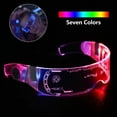 thumbnail image 2 of LED Luminous Glasses Party Bar Disco Punk Glasses Futuristic Style Festival Goggles Decoration Gifts, 2 of 8