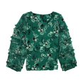 thumbnail image 2 of Blusa Alfani con Ribete con Volantes para Mujer Verde Pequeña, 2 of 2