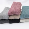 thumbnail image 1 of Winter Women Solid Color Thicken Thermal Warm Middle Tube Soft Woolen Socks, 1 of 8