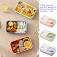 thumbnail image 4 of pstuiky Kids Lunch Box, Rectangular Four-button Plastic Lunch Box Double-layer Microwaveable Student Lunch Box Office Worker Portable Tableware Lunch Box Lunchbox Food Kids Lunch Bag School Savings, 4 of 4