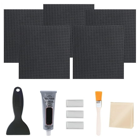 

Famure Trampoline Patch Repair Kit-4 x 4 Inch Square Glue on Patches Repairing-Waterproof Patch for Fixing Tent Trampoline Mat Holes Tears