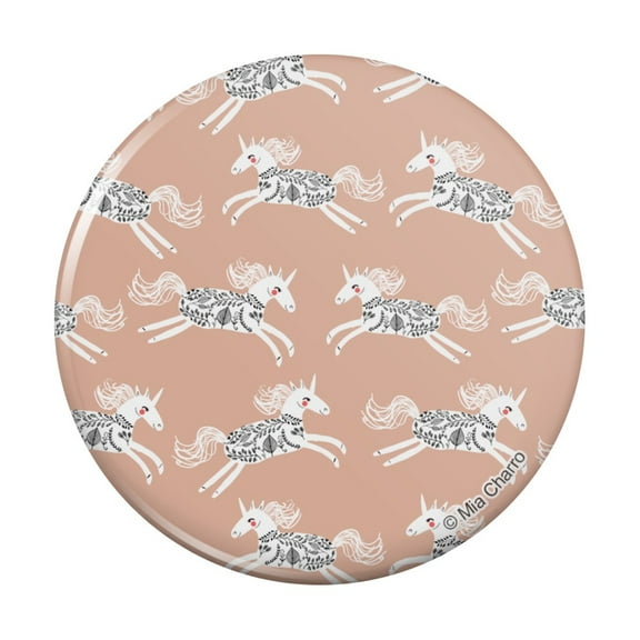 Prancing Unicorns Pinback Button Pin