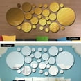 26pcs/set Acrylic Polka Dot Wall Mirror Stickers Room Bedroom Kitchen
