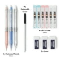 thumbnail image 5 of Nicpro 3Pcs 0.5mm Pastel Mechanical Pencil Set, Cute Mechanical Pencils with 6 Tubes HB Lead, 3 Erasers, 9 Eraser Refills, with Case, 5 of 6