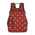 thumbnail image 3 of Balery Reindeer Faces Festive Red Lightweight Backpack for Men and Women - Durable and Water-Resistant, Ideal for School, Work, Travel, and Everyday Use, 3 of 9