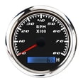 thumbnail image 1 of 85mm Car Boat Tachometer Gauge With LCD Hour Meter 0-3000 4000 6000 RPM Tach Sensor Marine Tachometers Red Backlight 12V/24V, 1 of 7