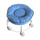thumbnail image 2 of Taburete bajo con ruedas, silla giratoria, para hombre y mujer, taburete multiusos con azul, 2 of 9