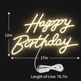 thumbnail image 2 of Letrero LED de neón para feliz cumpleaños, alimentado por USB, Dengduoduo, 2 of 8