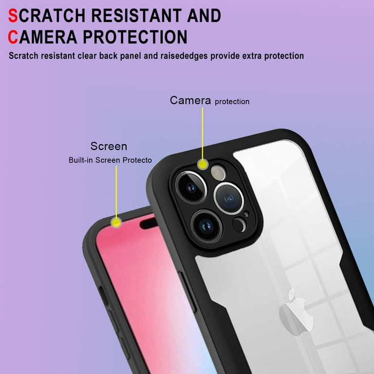 X-level Compatible with iPhone 15 Pro Max Case Ultra-Thin Slim Shockproof  Soft Gel Rubber Full Body Protective Light Phone Back Cover with Camera