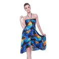 thumbnail image 4 of Women's Hawaiian Luau Halter Floral Print Halter Dress XL Blue Sunset, 4 of 4
