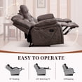 thumbnail image 5 of Bonzy Home Recliner Sofa Set, Manual Reclining Loveseat and 3-Seat Couch for Living Room Use, 5 of 7