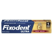 (3 pack) Fixodent Ultra Max Hold Secure Denture Adhesive Cream, 2.2 oz
