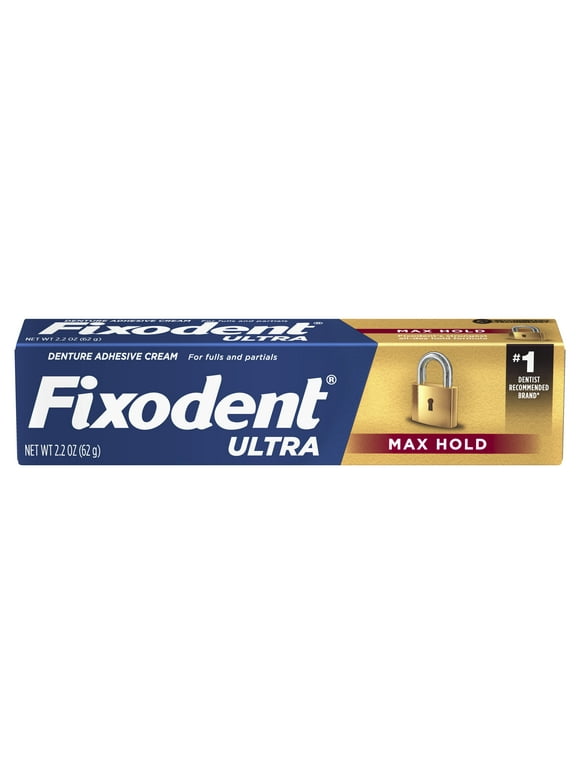 Fixodent Ultra Max Hold Secure Denture Adhesive, 2.2 oz