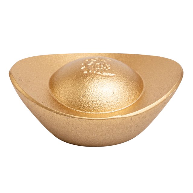 Lingot de oro de cobre decoración exquisito lingote de oro ornamento ornamento de cornucopia HOMEMAXS 12021817-MX
