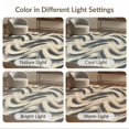 thumbnail image 7 of ODIKA 4'x6' Washable Area Rug Stain Resistant, Low Pile, Easy Care Distressed Vintage Tonal Faded Interlocking Abstract Brushstroke Refined for Dorm Room, Small Living, 7 of 7