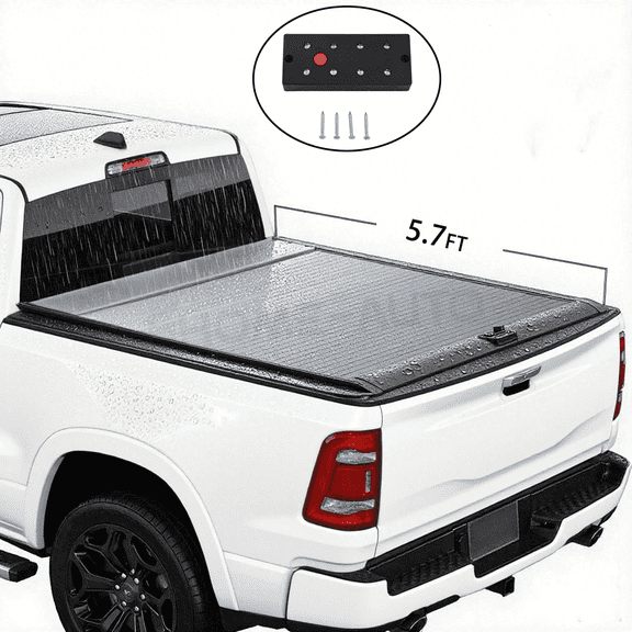 5.7FT Hard Retractable Truck Bed Cover w/keys For 2009-2024 Dodge RAM 1500 US