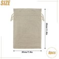 thumbnail image 2 of Cotton Bag 8 pieces Cotton Drawstring Bags 25 x 30cm Bread Bags Reusable Fruit and Vegetable Bags in Vegetable Canvas Shopping Nets DIY Vegetable Net, 2 of 5
