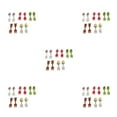 thumbnail image 3 of ziyahi 10x Christmas Fruit Forks Add Festive Touch To Table Setting Durable PP Cartoon Food Picks 5Set, 3 of 6