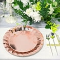 thumbnail image 2 of Balsa Circle 25 Rose Gold Geometric Round 12" Metallic Disposable Dinner Salad Paper Plates Party Events, 2 of 7