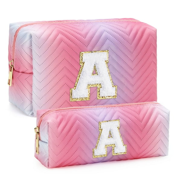 YOOLIFE Gifts for Women,Monogram Initial Makeup Bag Makeup Pouch Birthday Gifts Wedding Gifts Bridesmaid Gifts