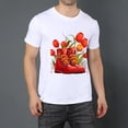 thumbnail image 2 of Summer Men Tee ShirtFlowers (27) Graphic Letter Print T Shirts Crew Neck Short Sleeves Sports Sizes XS-5XL, 2 of 5