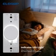 thumbnail image 6 of ELEGRP Push Button Rotary Dimmer Switch with Night Indicator Light, Push On/Off, Single Pole/ 3-Way, White/Ivory/light Almond Knobs Included(2 Pack), 6 of 9