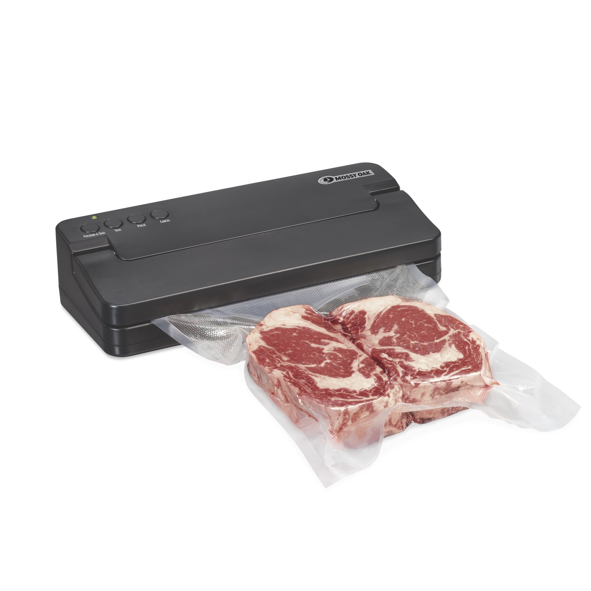 Mossy Oak Electric Vacuum Sealer with 10 Bag Starter Kit (6-Quart, 4-Gallon), 3 Easy-to-Use Modes