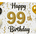 thumbnail image 4 of Glittery 99th Birthday Banner with Balloons and Stars Backdrop Party Supplies Photography Props Birthday Decoration Background Decor, 4 of 7