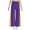 Purple, variant on Liturgical Dance Praise Pants for Girls Shiny Metallic Patchwork Waist Elastic Toursers for Ceremony Performance White 16