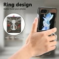 thumbnail image 6 of ELEHOLD Case for Samsung Galaxy Z Flip 5 2023,Camouflage Pattern with 360 Rotating Ring Holder Stand Slim Shockproof Rugged PU Leather Protective Case for Samsung Galaxy Z Flip 5 - Brown, 6 of 7