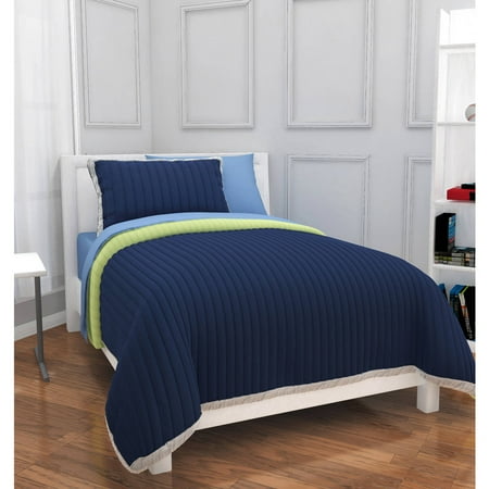 Mainstays Kids Quilted Solid Bed in a Bag Set - Walmart.com
