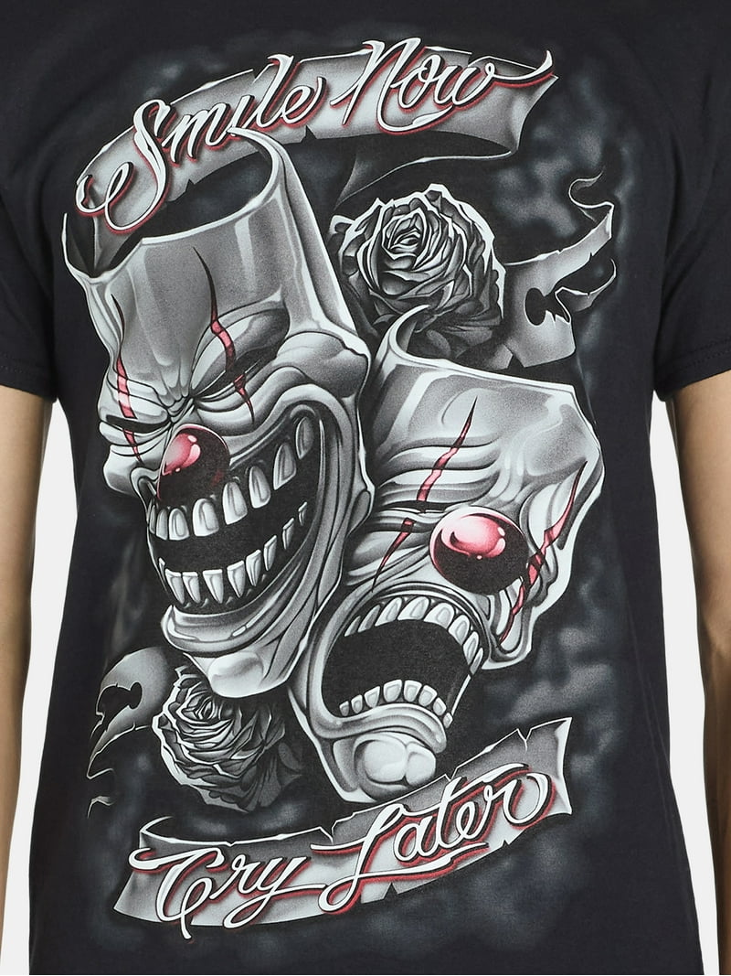S*T様 THE BONEZ Smile now cry later Tシャツ TFashion Graphic Tee - Smile Now Cry Later